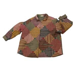 Patch Magic Quilted Cotton Jacket  Quilted, Reversible Size Large